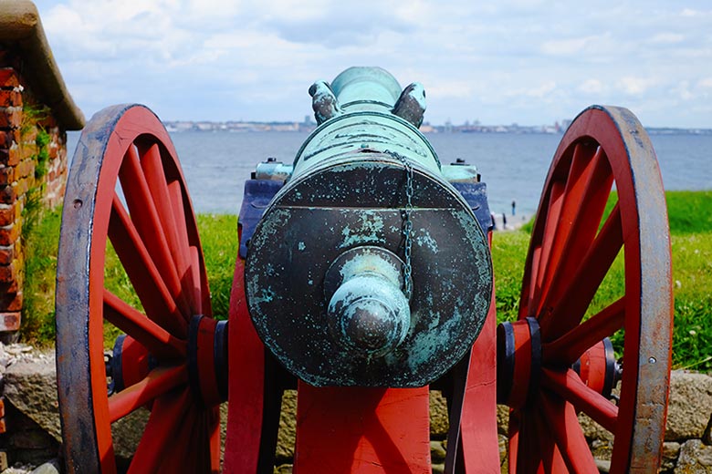 The Danes defended themselves against the Swedes with cannons such as these. The Danes defended themselves against the Swedes with cannons such as these.