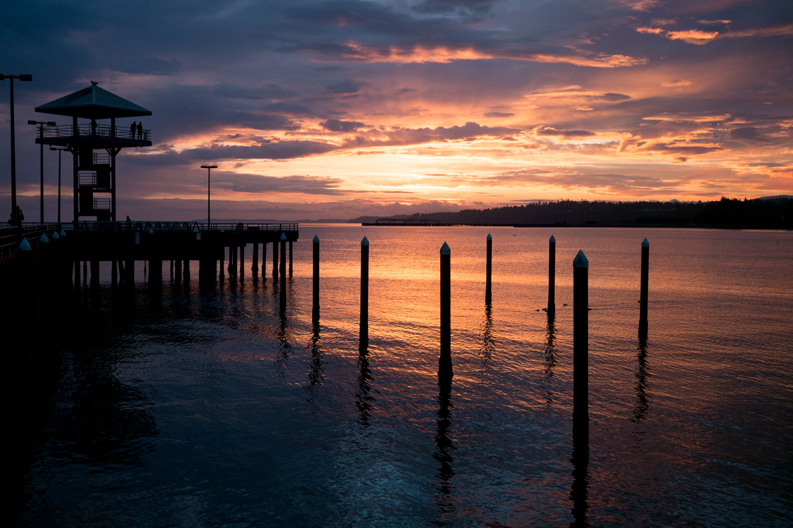 Sunset in the pacific northwest