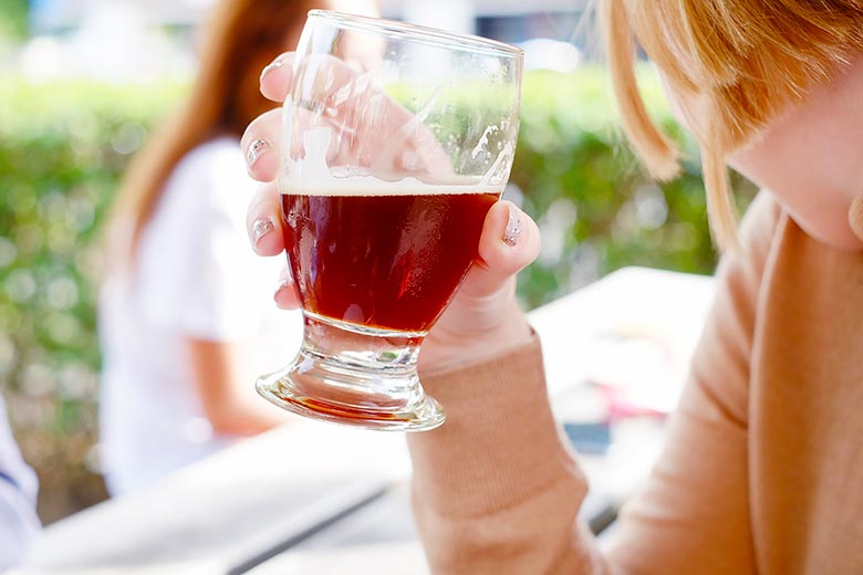 Drinking a beer at Brouwerij 't IJ Drinking a beer at Brouwerij 't IJ