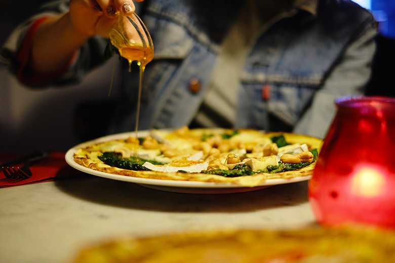 Pancakes at the Pancake Bakery in Amsterdam Pancakes at the Pancake Bakery in Amsterdam