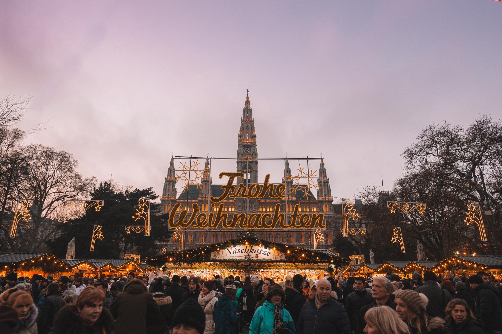 Christmas market at Rathausplatz, Vienna