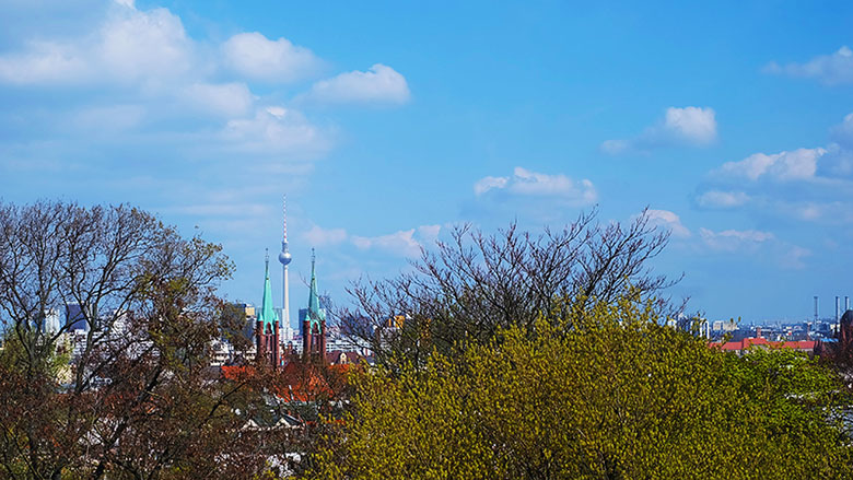 A great view of Berlin from atop the Kreuzberg A great view of Berlin from atop the Kreuzberg