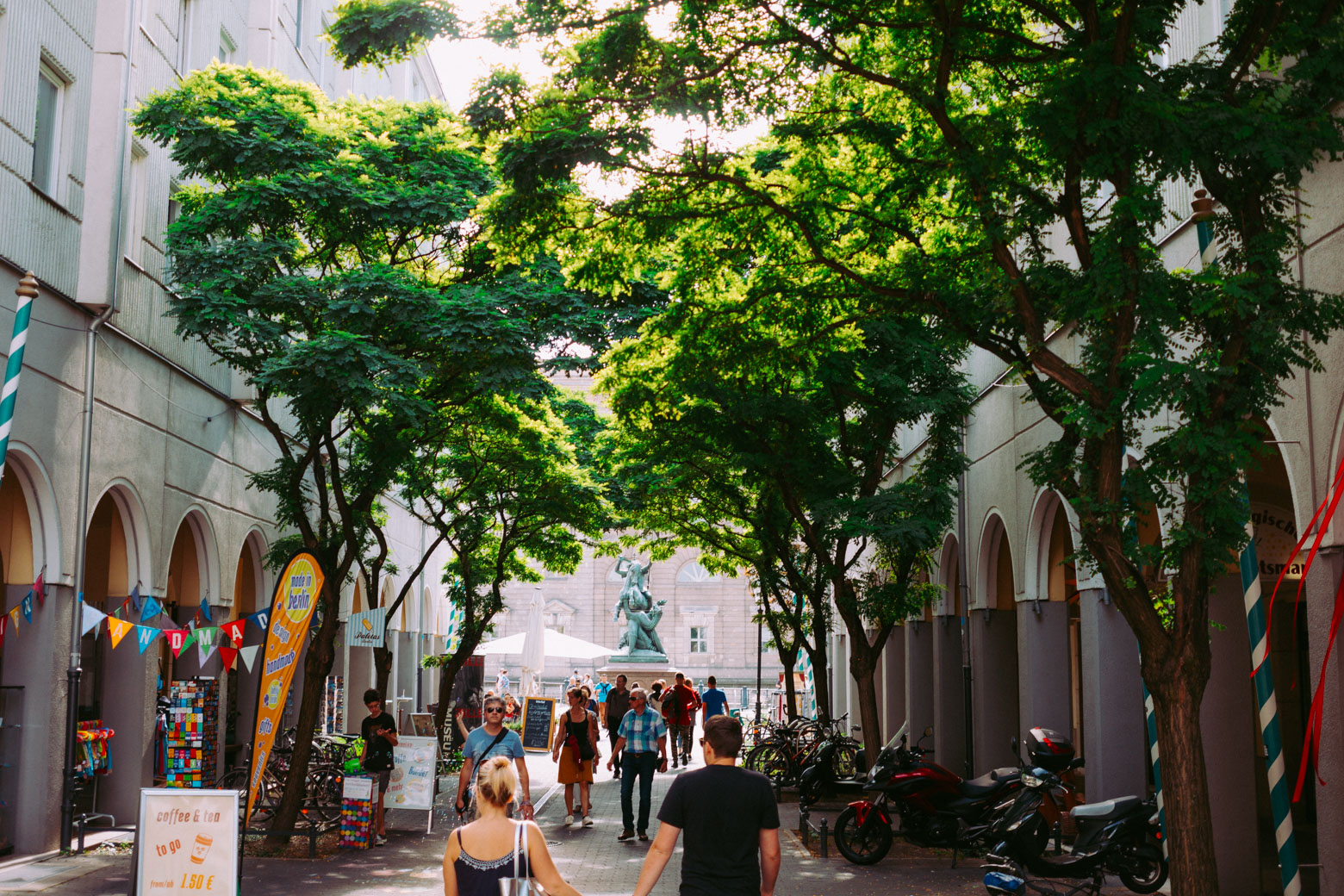 In the middle of the European continent's biggest metropolis, Berlin's Nikolaiviertel is a tiny, traditional oasis that will make you feel like you're in a small european village. In the middle of the European continent's biggest metropolis, Berlin's Nikolaiviertel is a tiny, traditional oasis that will make you feel like you're in a small european village.