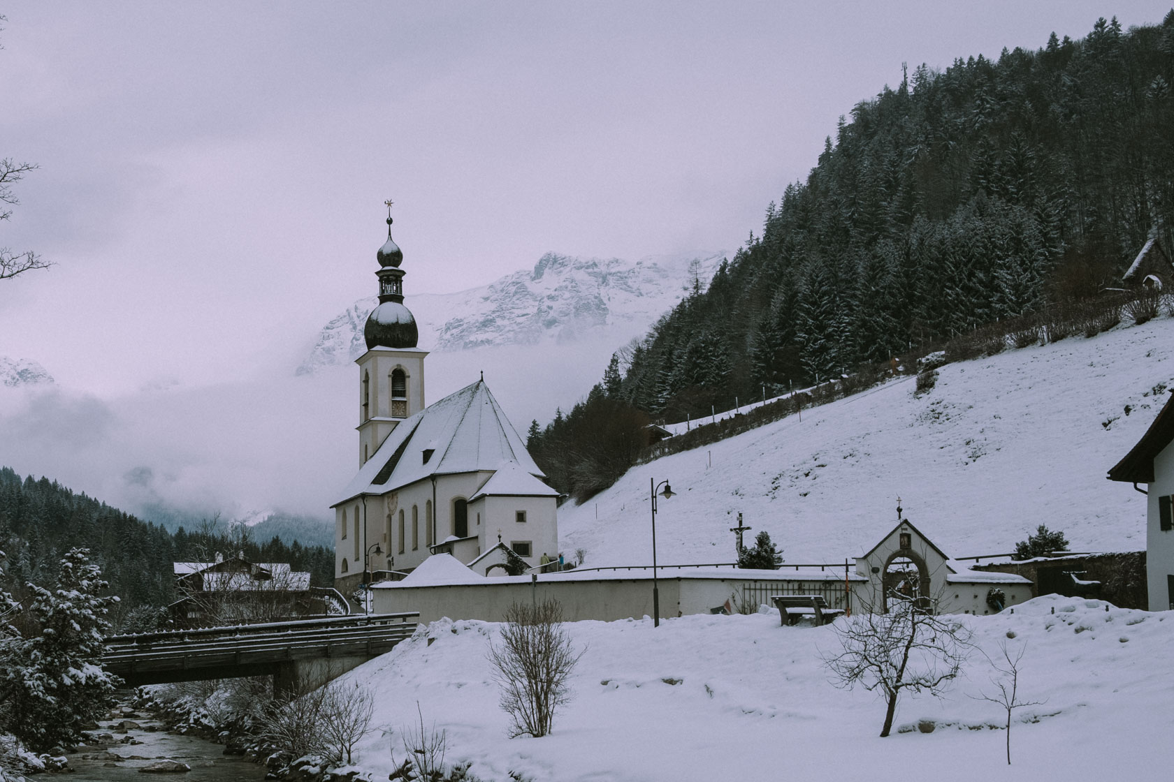Ramsau Church in Winter