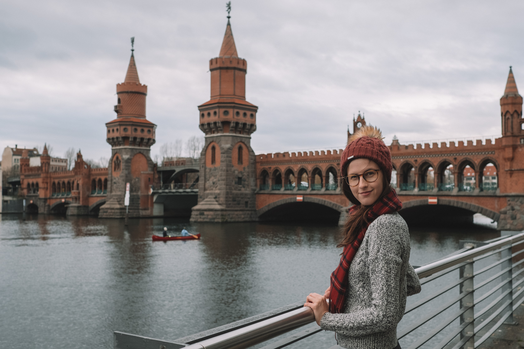 Oberbaumbrücke in Winter in Berlin