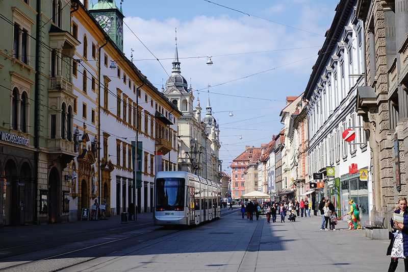 Herrengasse in Graz, Austria Herrengasse in Graz, Austria