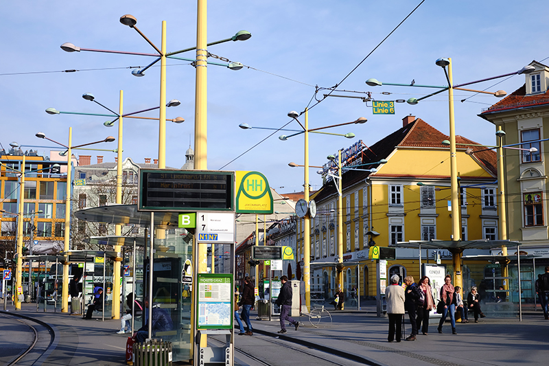 Central transit depot, Jakominiplatz Central transit depot, Jakominiplatz