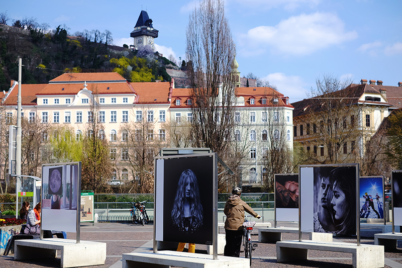 Art exhibition at the Mariahilferplatz Art exhibition at the Mariahilferplatz