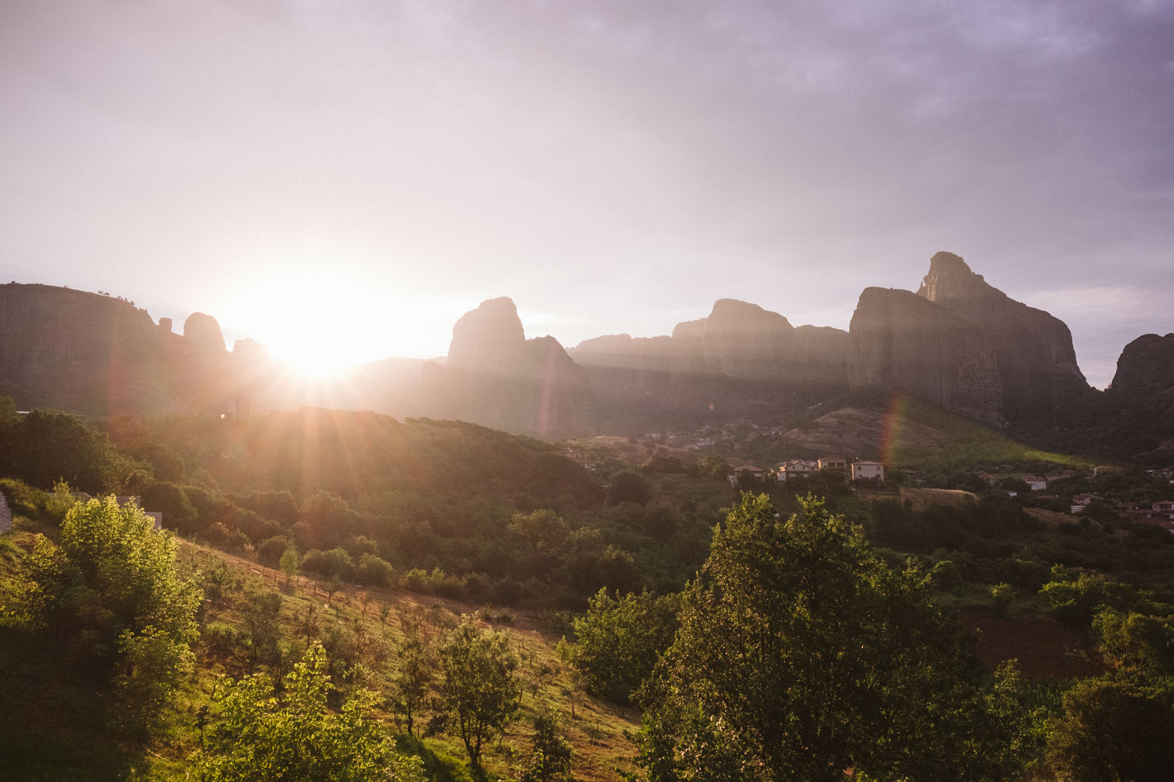 Meteora, Greece at sunrise