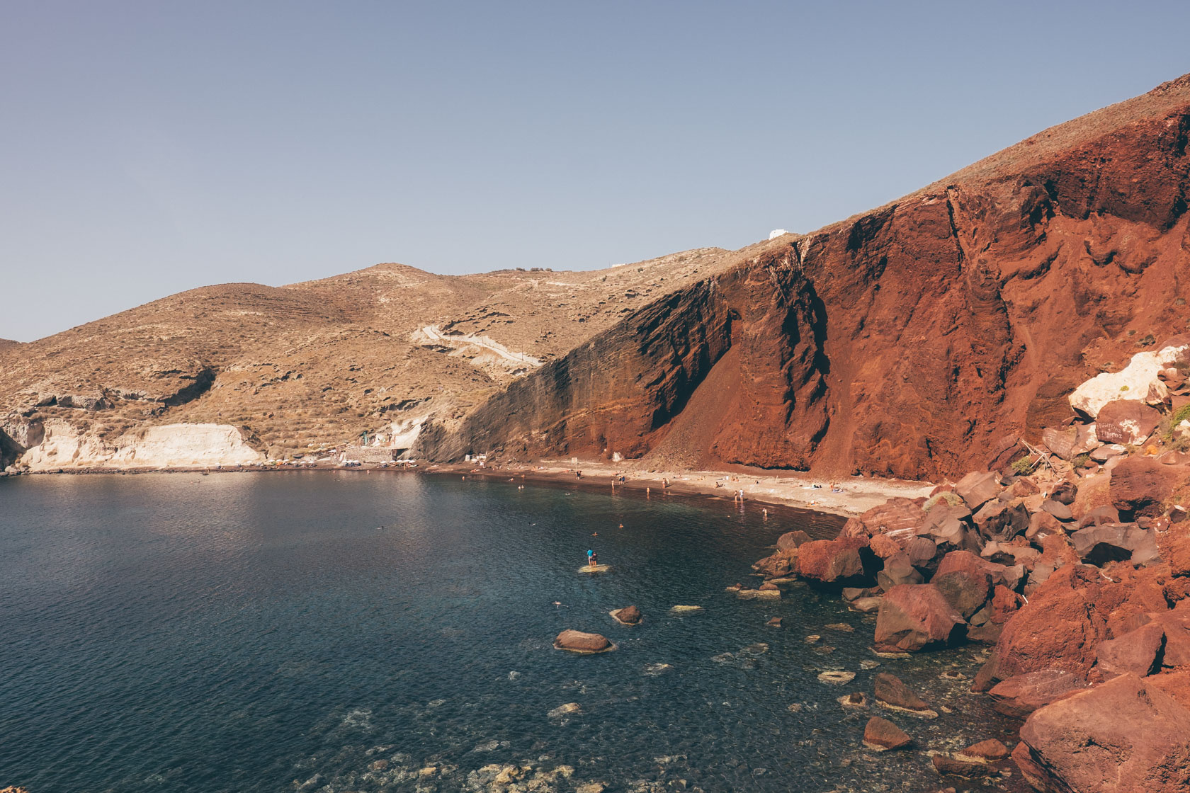 Santorini red beach