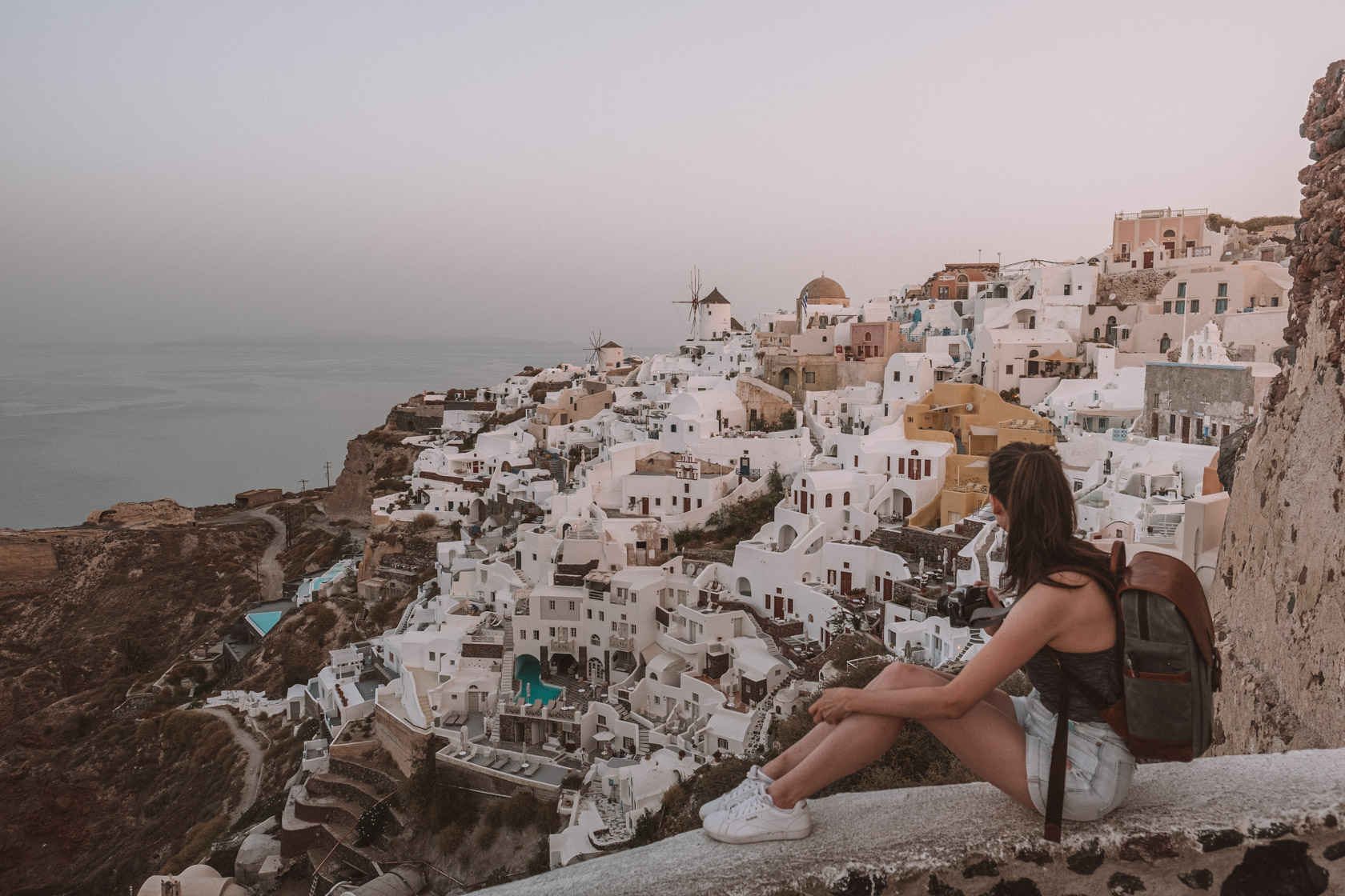 santorini windmills