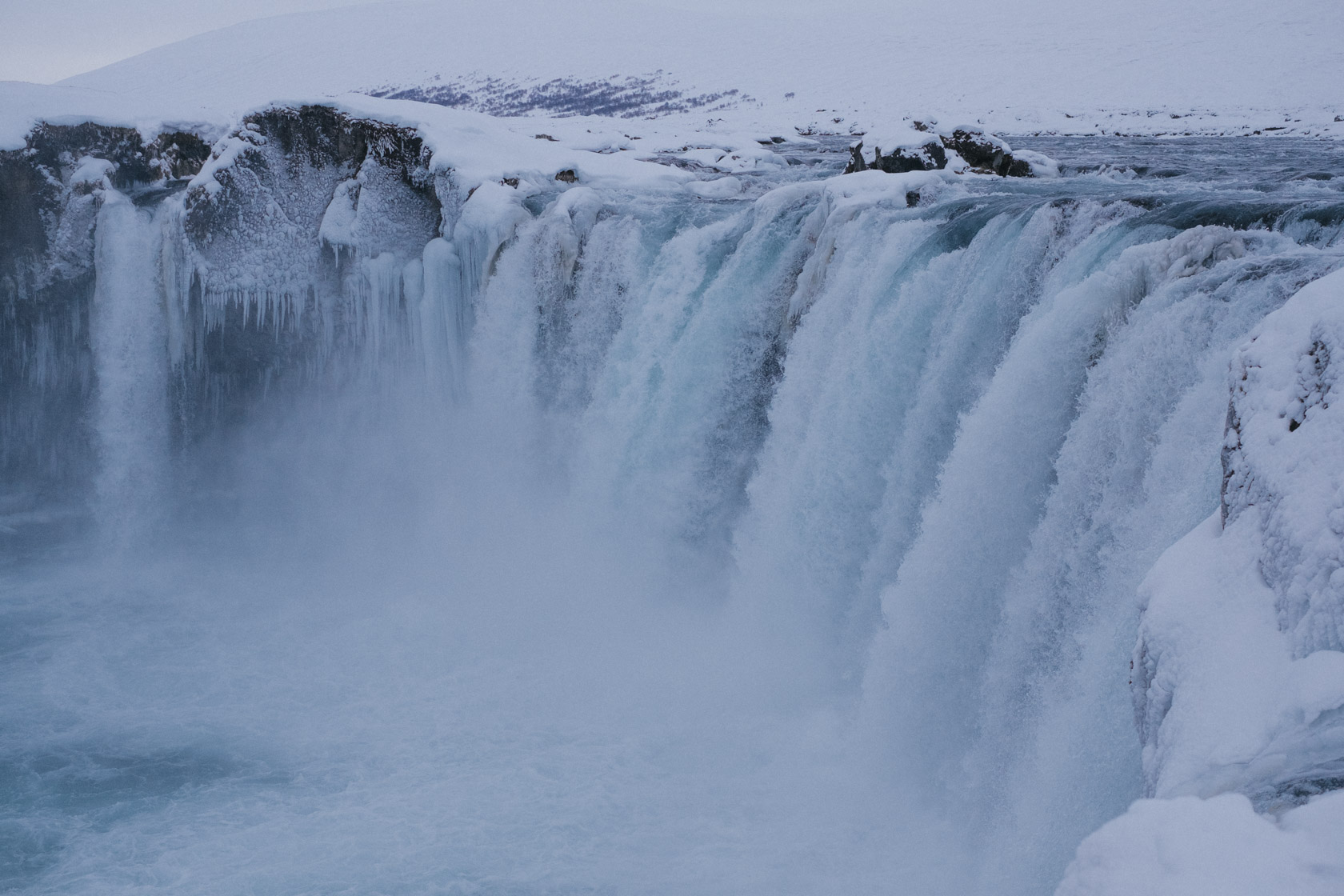 Góðafoss in Iceland in Winter