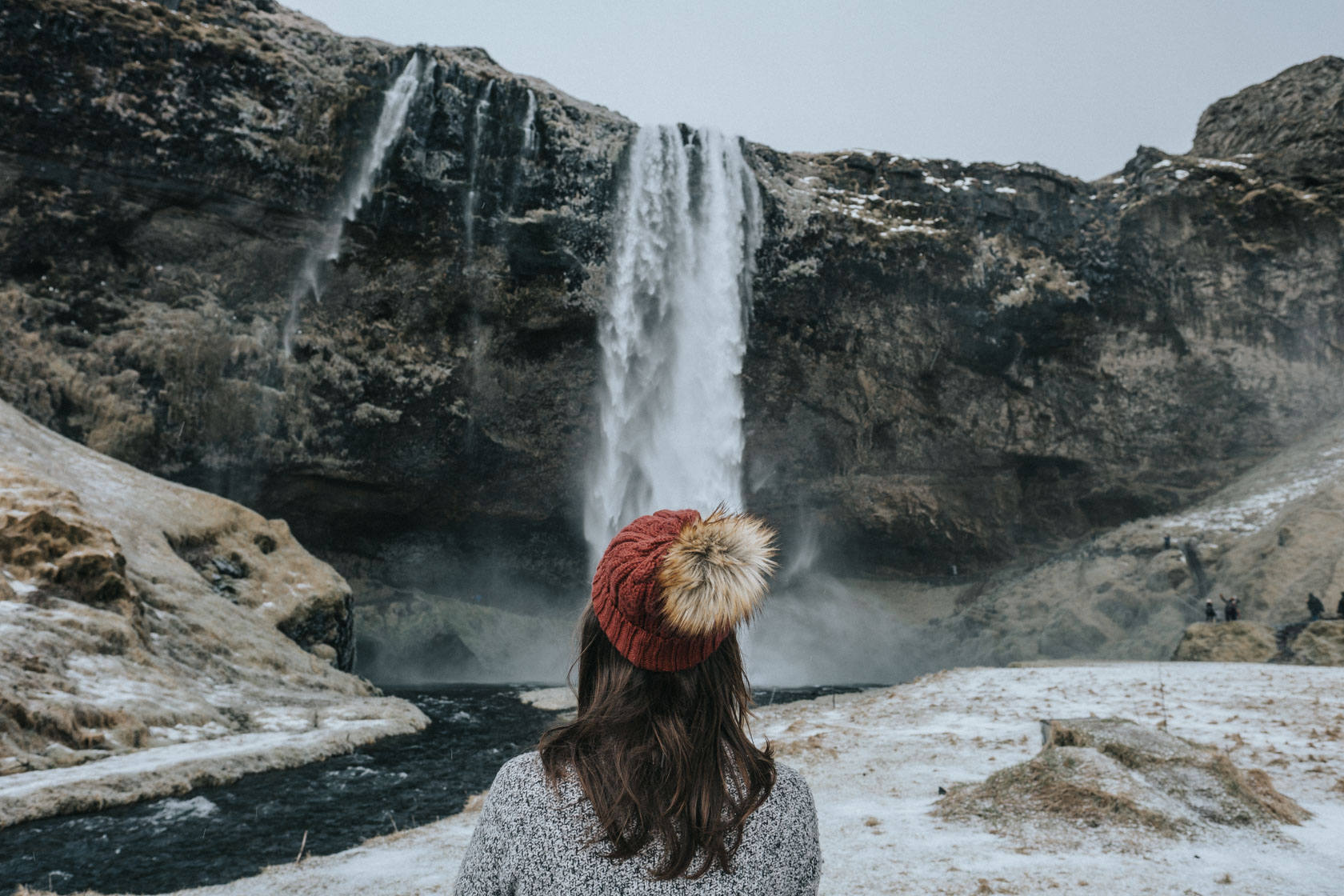 Seljalandfoss in Winter in Iceland