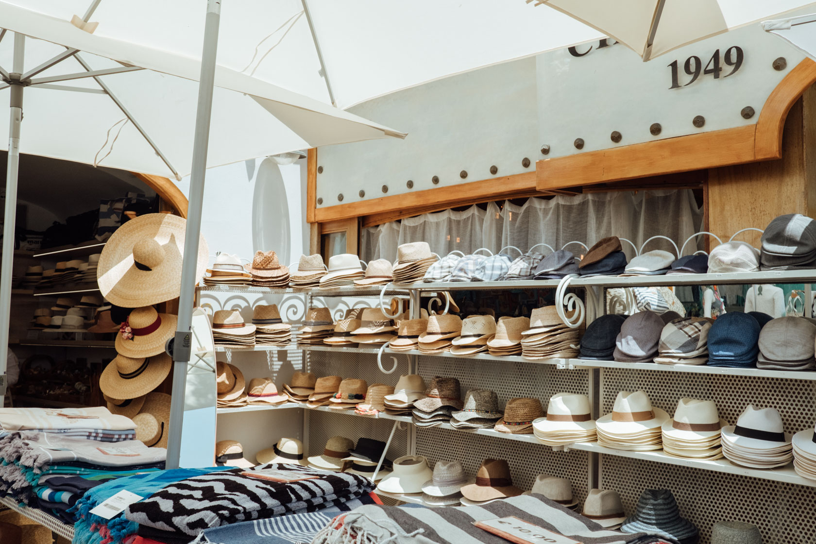 Chapeaux solaires à Positano