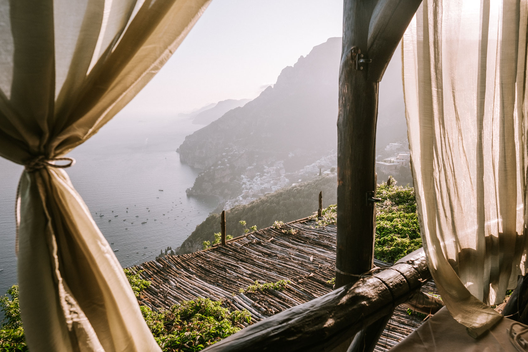 View from La Tagliata restaurant on the Amalfi Coast