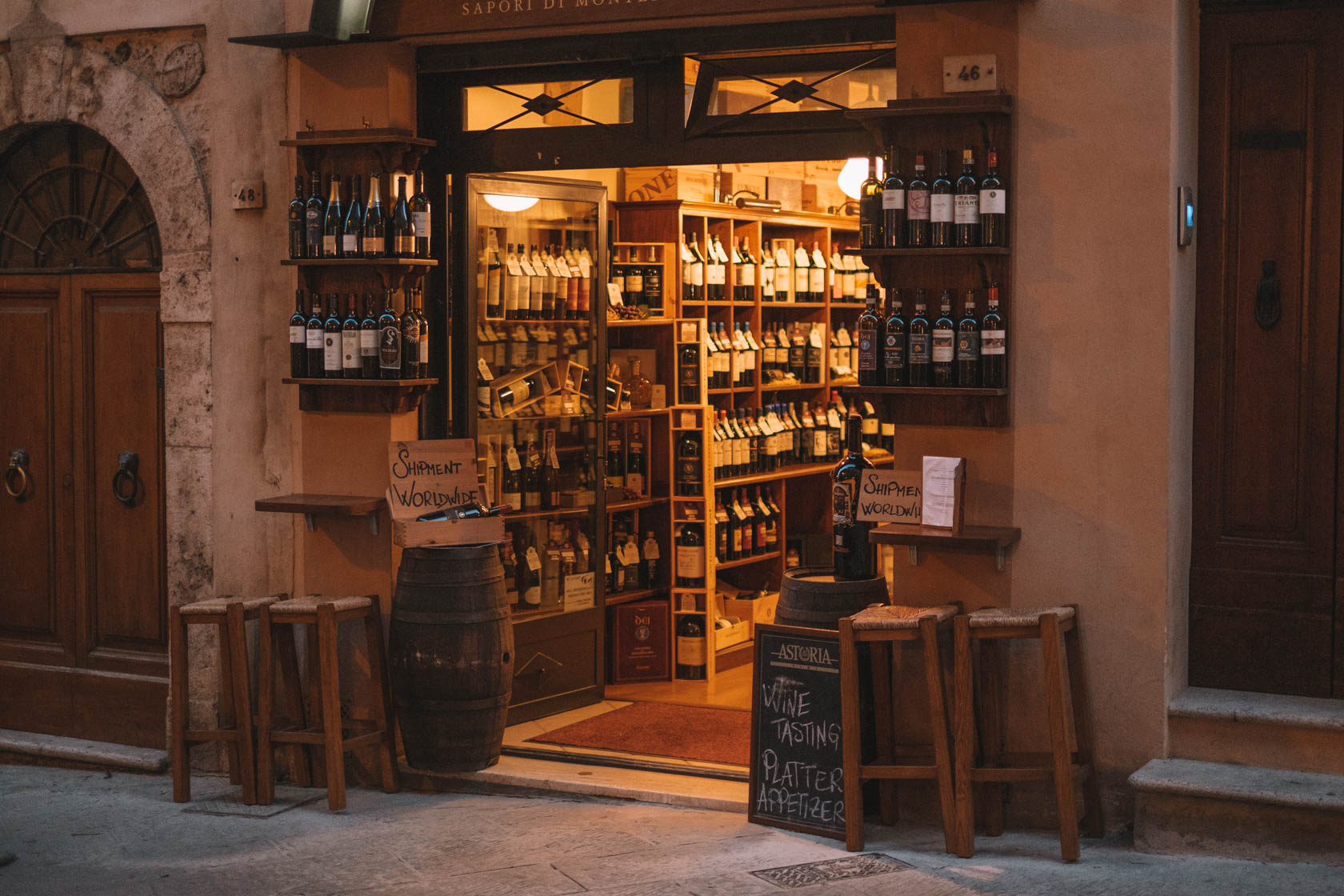 Wine bar in Montepulciano