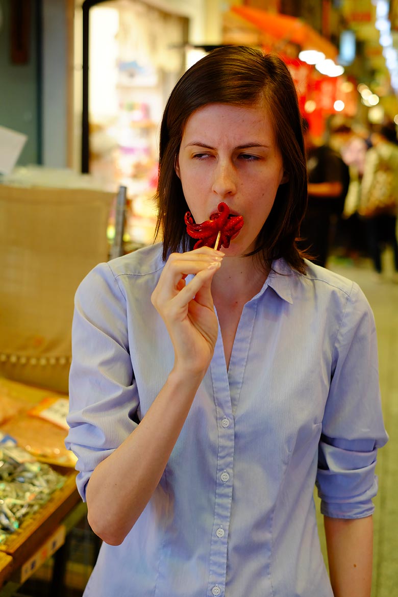 In Japan, candied octopus on a stick is called tako-tamago (literally 'octopus egg') and is considered a yummy snack! In Japan, candied octopus on a stick is called tako-tamago (literally 'octopus egg') and is considered a yummy snack!