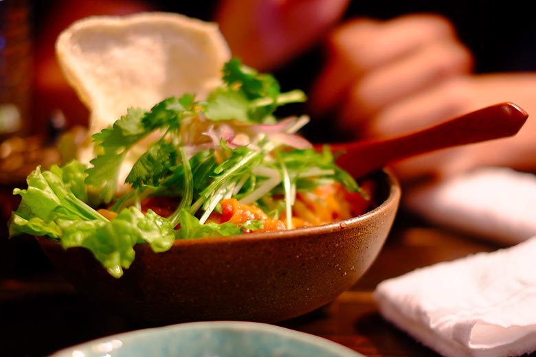 Okinawa has a distinct dialect, culture, and of course - food. This dish is a spicy tomato-based dish involving tofu and tempeh. Okinawa has a distinct dialect, culture, and of course - food. This dish is a spicy tomato-based dish involving tofu and tempeh.