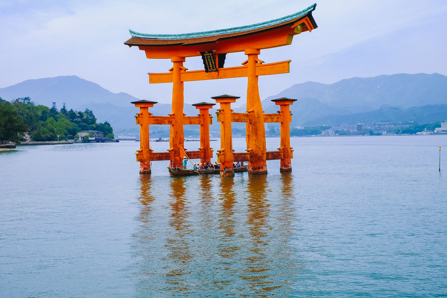 There's more to Miyajima, Japan than the Itsukushima shrine. Itsukushima shrine with a canoe