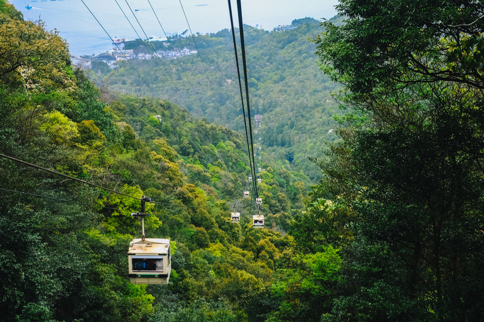 There's more to Miyajima, Japan than the Itsukushima shrine. The ropeway on Miyajima island