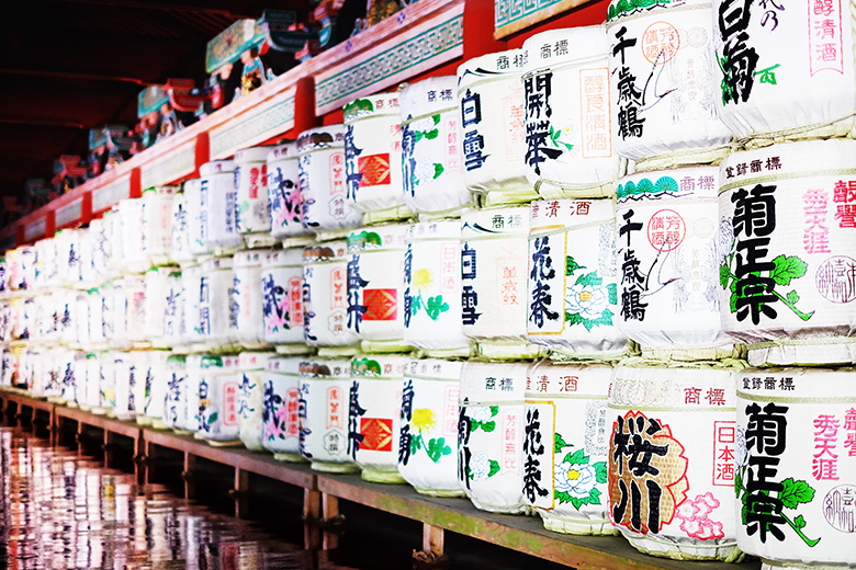 Sake barrels in Nikko, Japan Sake barrels in Nikko, Japan