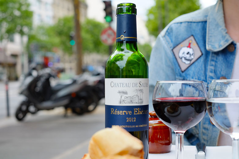 Wine with steak frites, Montparnasse, Paris