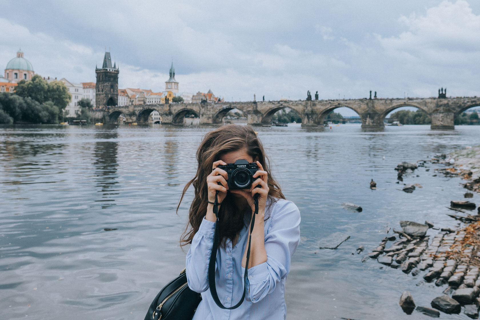 Girl taking picture