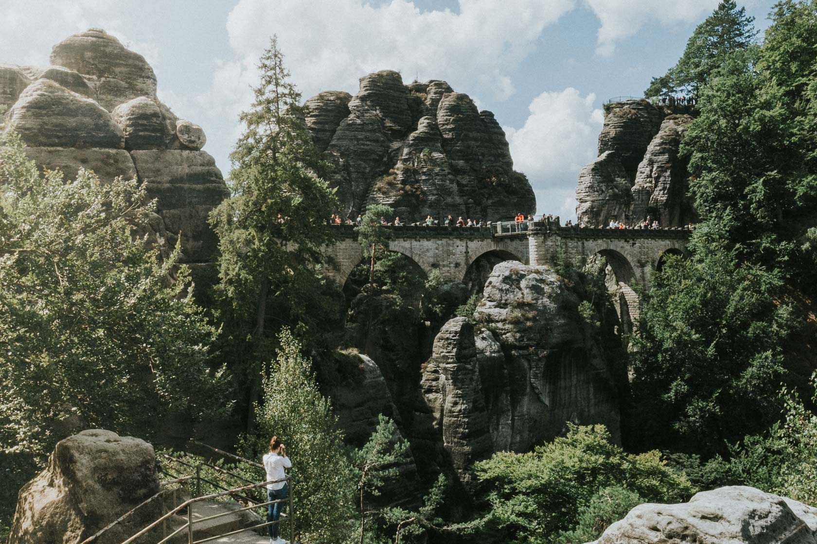 Felsenburg Neurathen view of the Bastei Bruecke