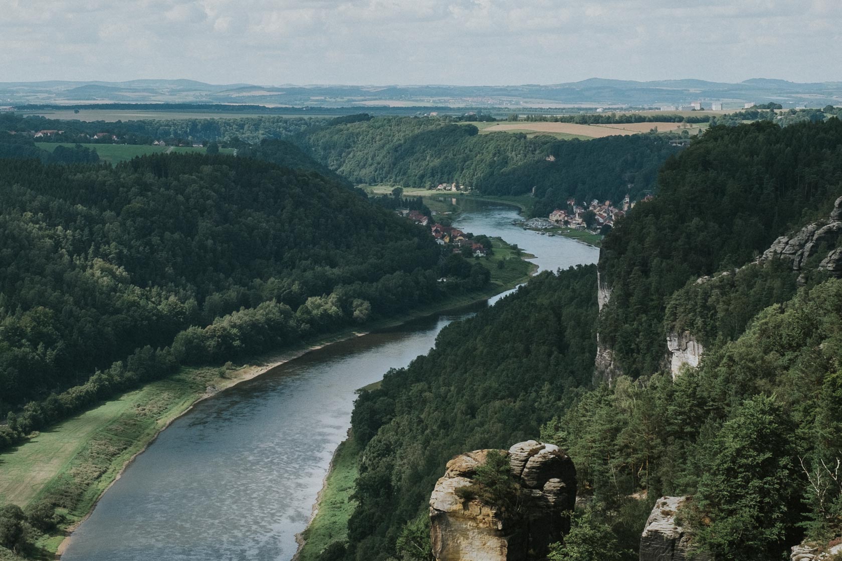 Elbe River in Saxon Switzerland National Park