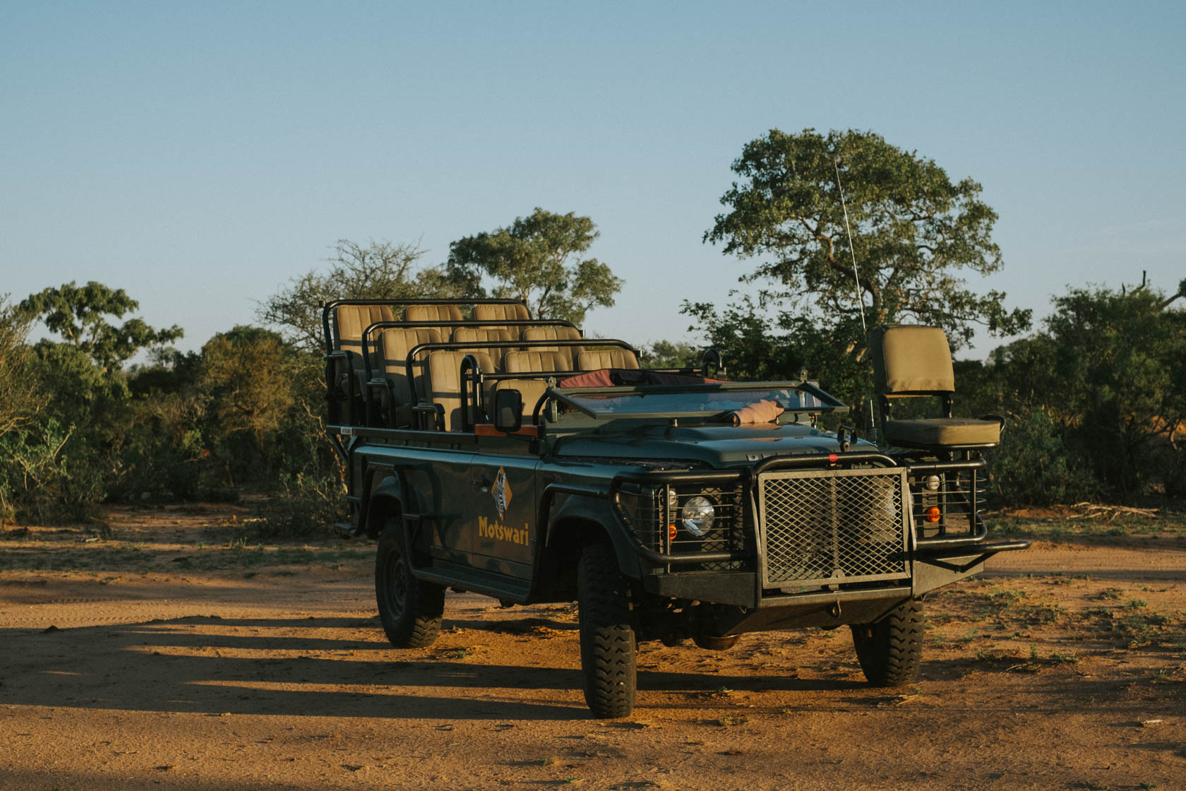 Private safari game drive vehicle