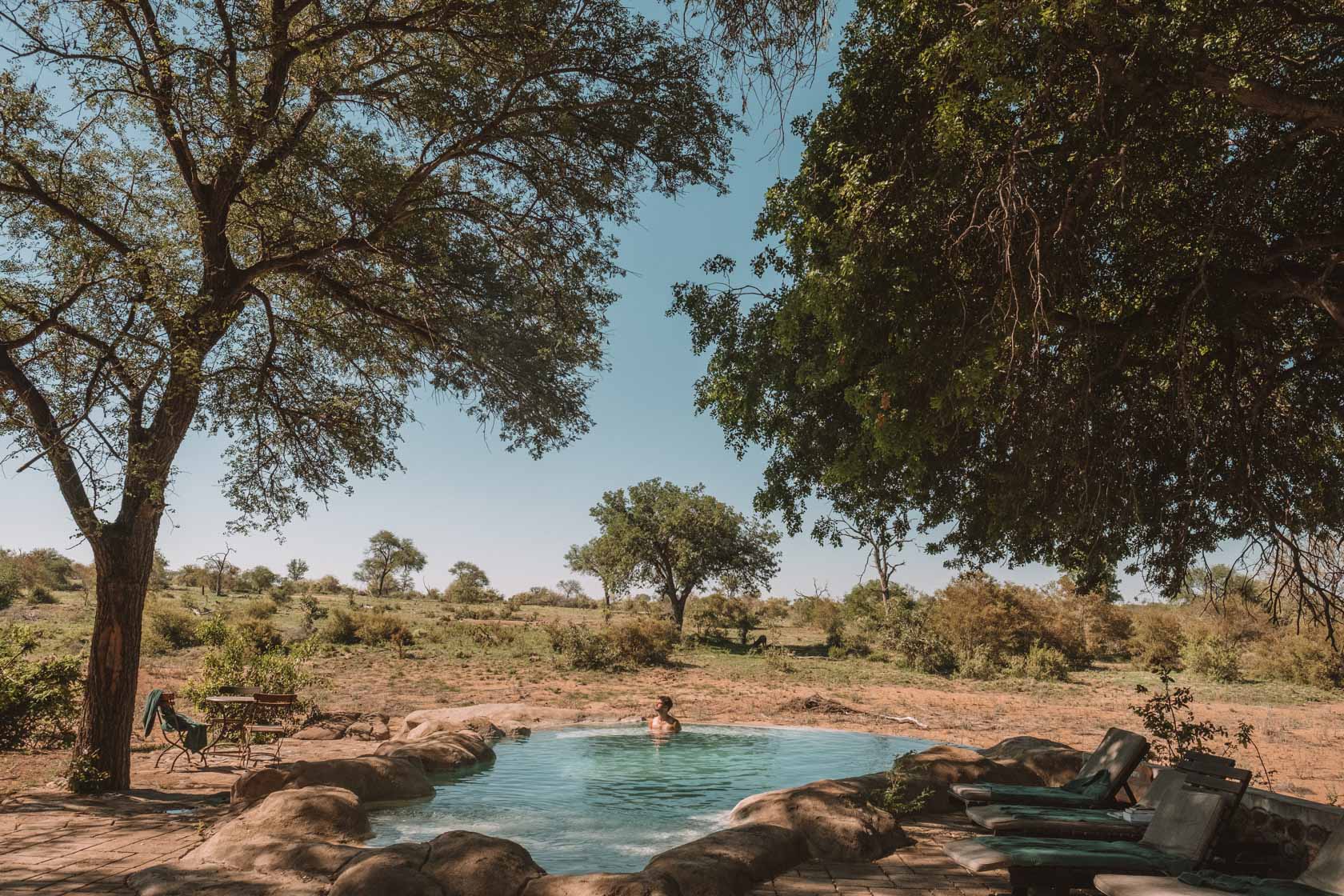 Swimming pool at a safari lodge